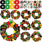 Hollowfly 48 Sets Juneteenth Wreath Craft Kits DIY Juneteenth Wreath Hanging by Hollowfly