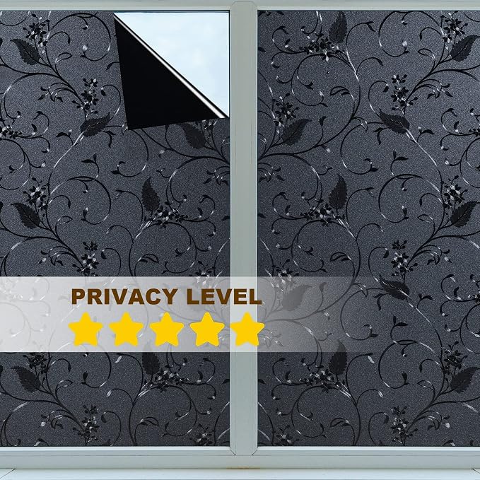 Niviy Privacy Window Film Frosted Window Glass Film No Glue Door Window Covering - Image 5
