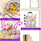 Bead Organizer Box 120 Pcs, 4-Tier Large Capacity Stackable Bead Storage - Image 7