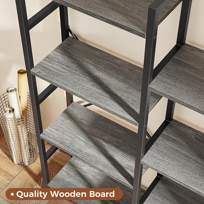 SUPERJARE Triple Bookshelf, Bookcase - Image 5