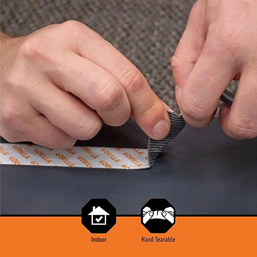 Gorilla Max Strength Mounting Tape, Reinforced Mesh Backing, Holds up to 45 lbs - Image 2