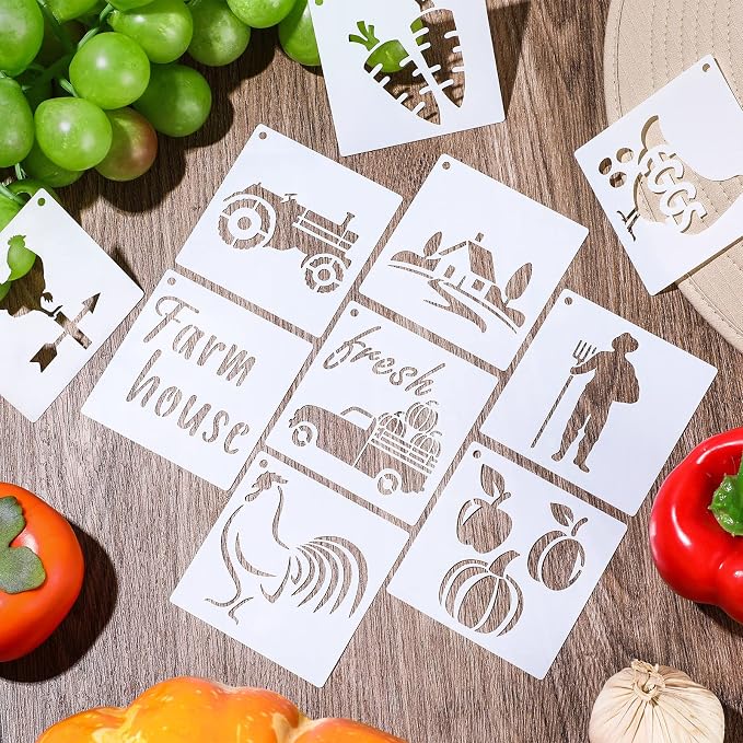 Marspark 66 Pcs Small Stencils for Crafts Reusable 3 Inch Stencils for Painting - Image 5