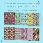 Tintnut Nurse Theme Permanent Vinyl 10 Sheets 12x10in Adhesive Vinyl | Medical - Image 2