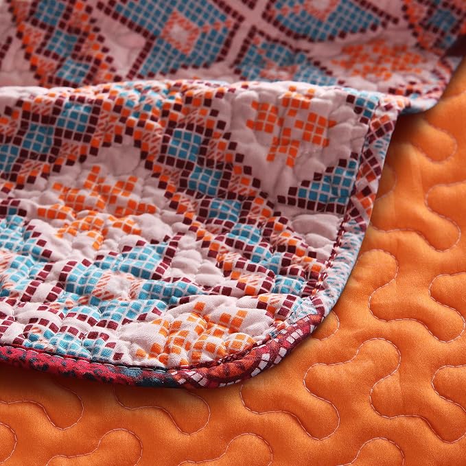 Exclusivo Mezcla 50"x 60" Quilted Throw Blanket- Microfiber Quilt Throw - Image 3