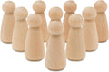 Wood Peg Dolls - 2 Inch Mom/Angel Shape Peg People by Woodpeckers