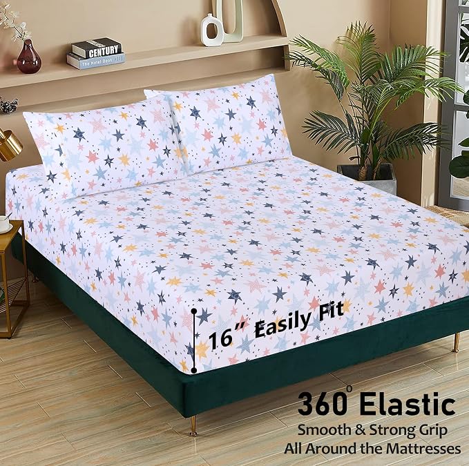 RUVANTI 100% Cotton Sheets – Queen Size Percale Bedding, Cooling & Breathable - Image 4