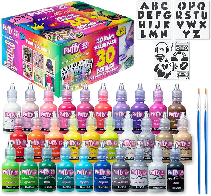 Puffy Bulk Buy Paint 30 Pack Premium Quality 3D Paint Set. Safe by Puffy