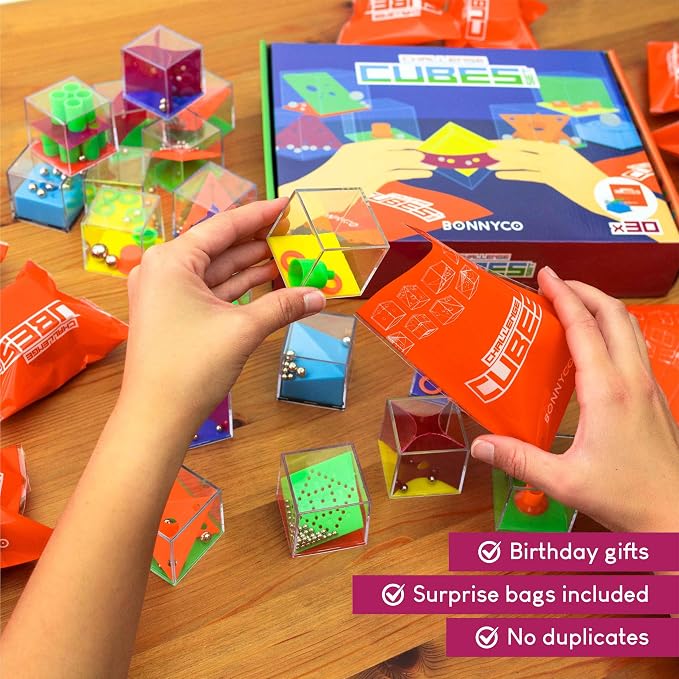 BONNYCO Brain Teaser Puzzles Cubes Kids Party Favors Pack 30. Pinata Goodie - Image 3