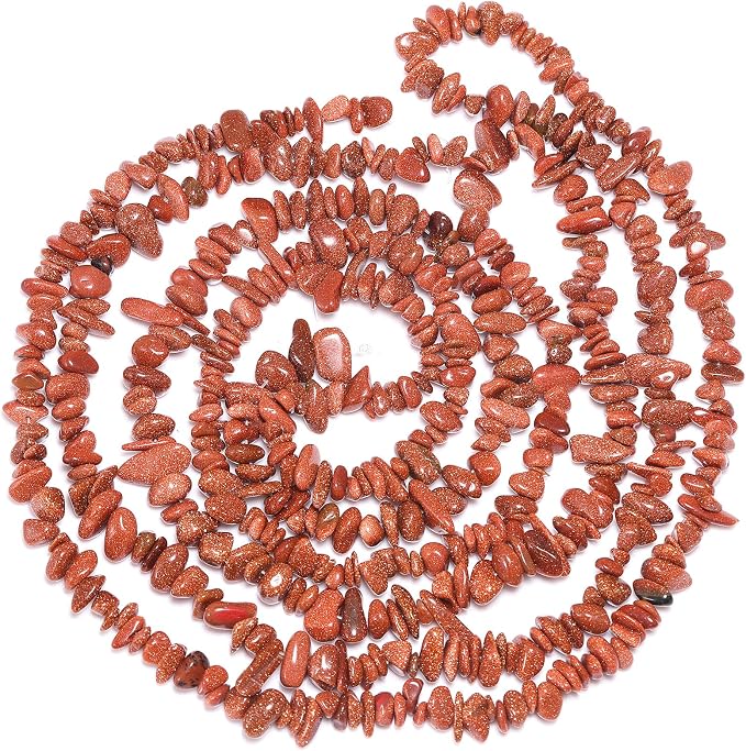 400Pcs 5-8mm Natural Gold Sandstone Chip Stone Beads | Pre-Drilled Irregular - Image 6