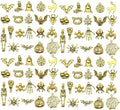 WOCRAFT 60pcs Antique Gold Halloween Bracelet Charms by WOCRAFT