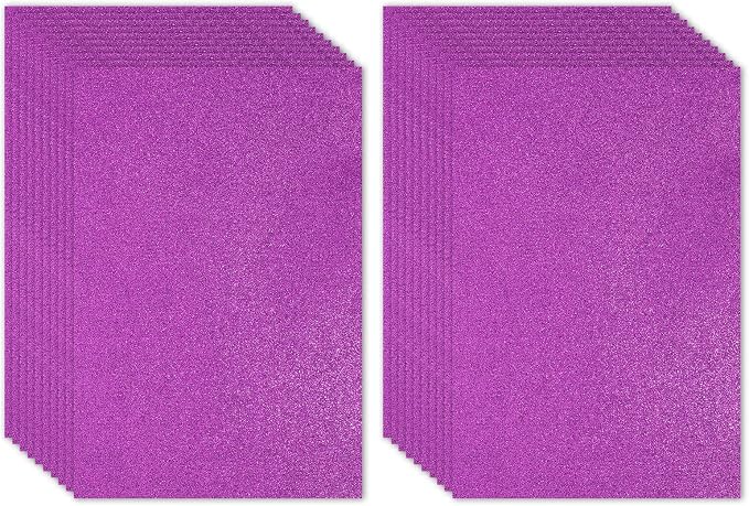PATIKIL Purple Shiny EVA Glitter Foam Sheet 16x12 Inch 2mm Thick by PATIKIL
