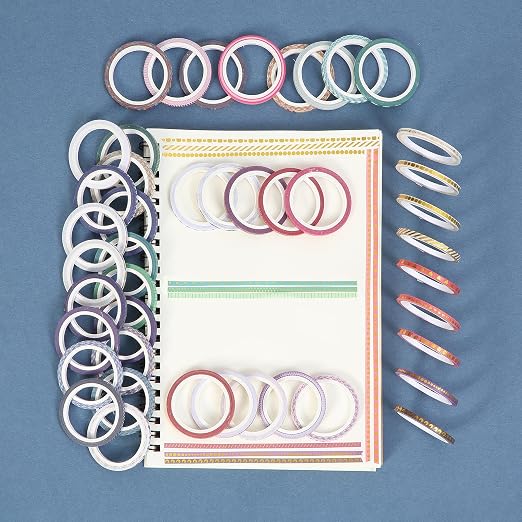 Mr. Pen- Skinny Washi Tape Set, 48 Rolls, 3mm Wide | 5.5 Yards/Roll, Washi Tape - Image 7