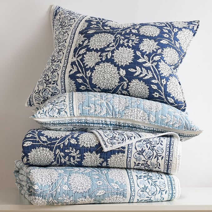 Levtex Home Adare Blue Reversible Full/Queen Quilt Set - Image 7