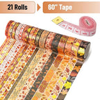Mr. Pen- Washi Tape Set, 21 Rolls, Autumn Leaves | 5.5 Yards/Roll, Washi Tape - Image 2