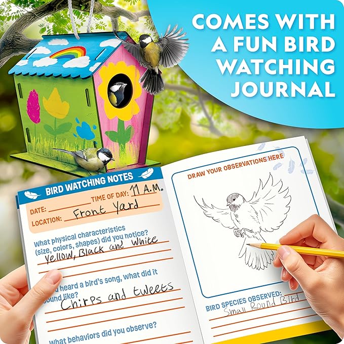 National Geographic Build Your Own Birdhouse Kit – DIY Wooden Birdhouse Craft - Image 5