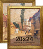 KTKDE 20x24 Picture Frame Set of 2, Ornate Vintage Poster Frames- 20 x 24 - Image 8