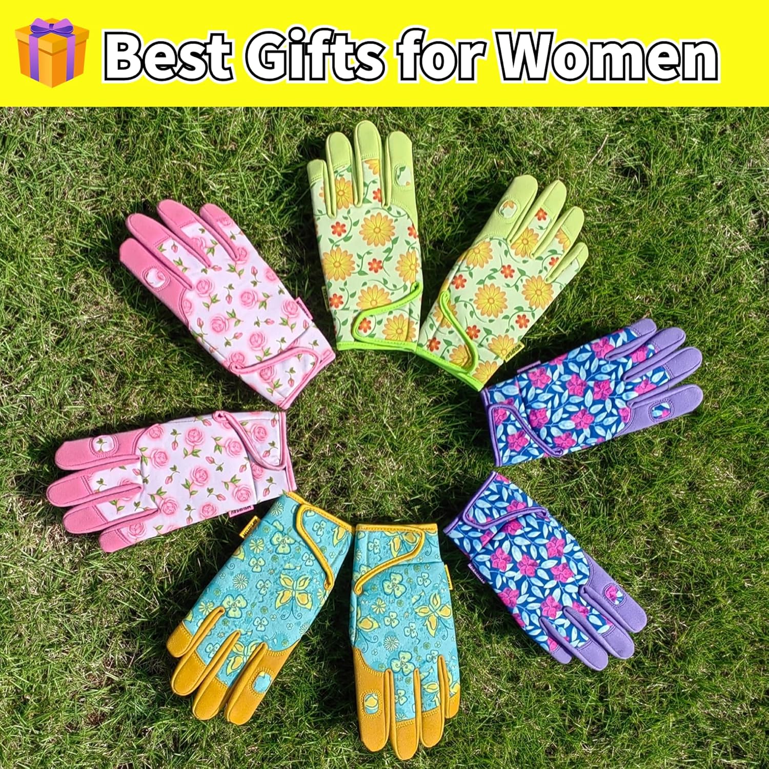 Thorn Proof&Puncture Resistant Gardening Gloves with Grip,Garden Gloves for Women, Leather Work Gloves,Gifts