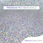 Ceya Holographic Ultra Fine Glitter Powder, 1.1LB/ 17.63OZ Laser Diamond Silver - Image 2