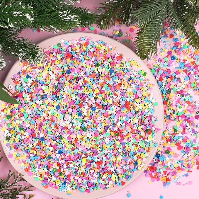 DIYASY 180g Fake Sprinkles, 6.35 oz Mini Faux Sprinkle Polymer Clay Slices - Image 4