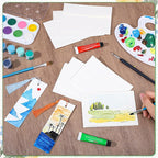 200 Pcs Watercolor Bookmark Making Kit, 40 Blank Bookmarks - Image 4