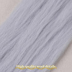 QMNNMA Wool Roving Bulk, 14.1oz Needle Felting Wool, Wool Felting-Gray | Wool - Image 2