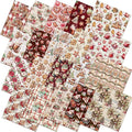 HunnmingRe 20 Pcs 10''x10'' Christmas Gingerbread Man Quilting Fabric Square by HunnmingRe
