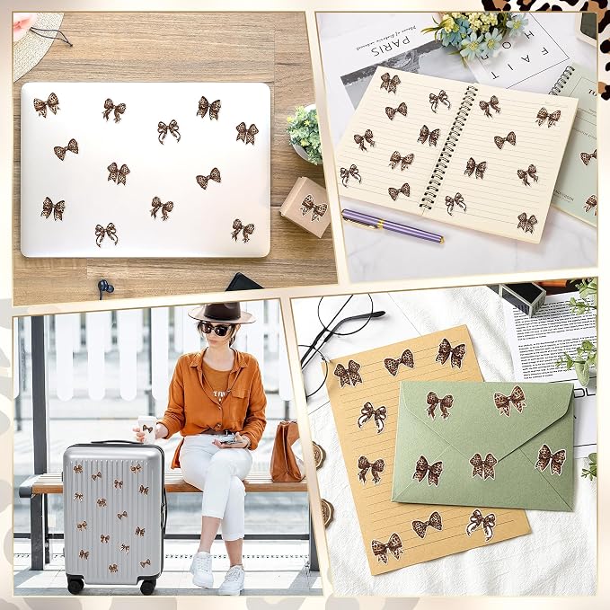 Trendy Cheetah Bow Stickers - Image 6