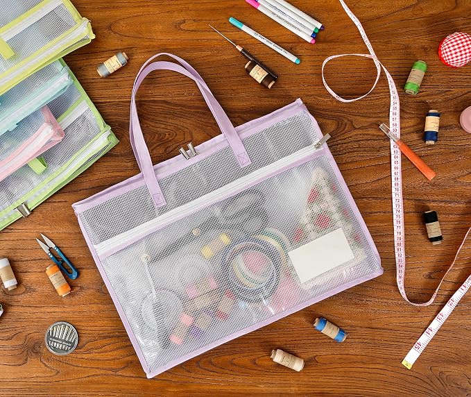 Qozary 5 Pcs Sew Project Bags for Quilting-A3 Sewing Craft Organizer Storage - Image 8