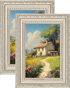 eletecpro 4x6 Vintage Picture Frame, Glass Cover, Horizontal or Vertical by eletecpro