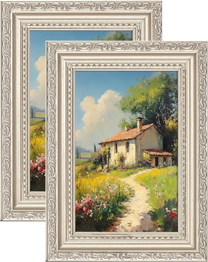 eletecpro 4x6 Vintage Picture Frame, Glass Cover, Horizontal or Vertical by eletecpro