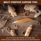 BeaverCraft Wood Carving Detail Knife C15 1.4" Whittling Knife - Image 4