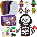 WATINC 6Pcs Halloween Hand Puppet Making Kit, Felt Sock Puppet Toys | Art Craft by WATINC