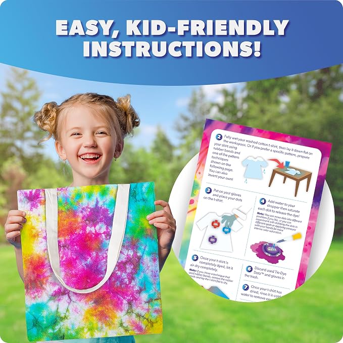 Blue Marble Tie-Dye Dotz 10-Piece Set – Make Vibrant, Colorful Tie Dye Designs - Image 5