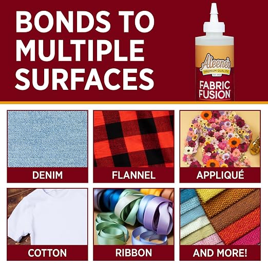 Aleene's Fabric Fusion Glue 8 fl oz, Permanent and Washable Adhesive, No-Sew - Image 7