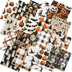 HunnmingRe 20 Pcs 10''x10'' Halloween Quilting Fabric Square Spooky Ghost by HunnmingRe