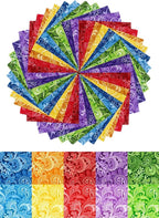 HANPATQUI 50PCS 8 x 8 inch Paisley Printed 100% Cotton Fat Quarters Fabric - Image 4