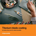 Fiskars Easy Action Micro-Tip Titanium Scissors, Sharp Blades - Image 4