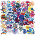Clear PET Peacock Fish Sticker, Colourful-C16, by Unknown