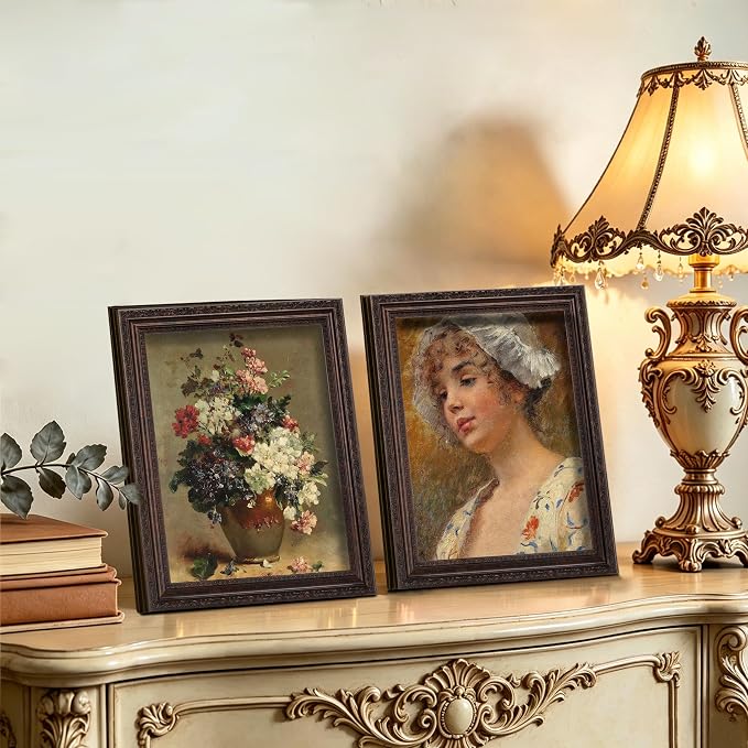 eletecpro 8x10 Vintage Picture Frame, Glass Cover, Horizontal or Vertical - Image 7