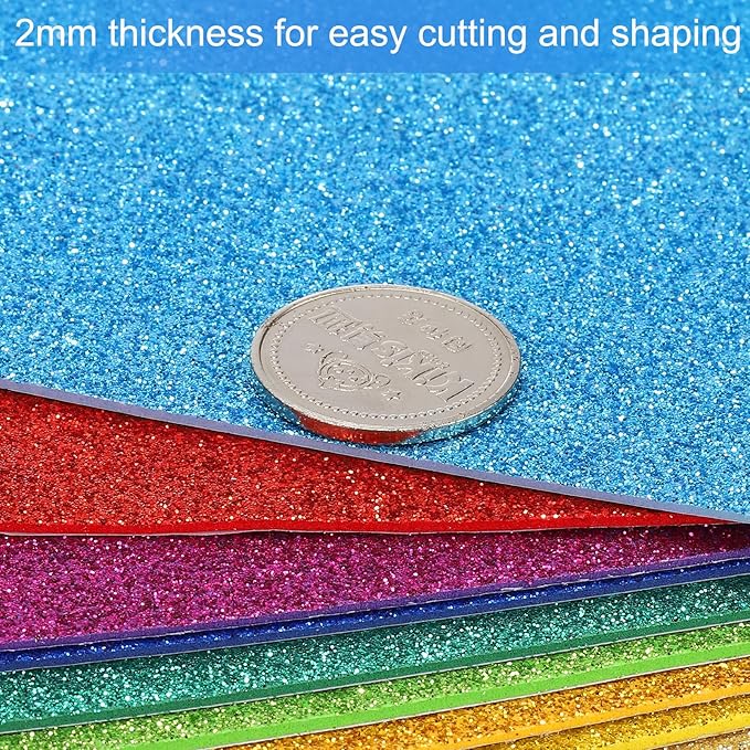 PATIKIL Lavender Shiny EVA Glitter Foam Sheet 16x12 Inch 2mm Thick - Image 4