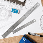 Mr. Pen- Metal Straight Edge Ruler, 2 Pack, Imperial & Metric Measurements - Image 7