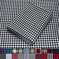 Pico Textiles 8 Yards Bolt Black and White Buffalo Plaid Checkered Flannel by PicoTextiles