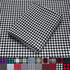 Pico Textiles 8 Yards Bolt Black and White Buffalo Plaid Checkered Flannel by PicoTextiles