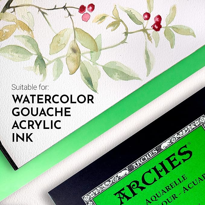Arches Watercolor Pad, Cold Press, 9x12 inches, 12 Sheets - Image 3