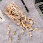SANNIX 100Pcs Wooden Push Pin Clips, Decorative Clips - Image 6
