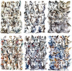 90Pcs Large Vintage Cherubs Angels Fairy Sculpture Art Scrapbook Sticker by YOKSAS