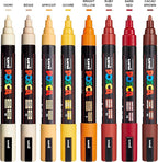 uni POSCA PC-5M Water-Based Paint Markers, Reversible Medium Tip, Warm Tone Ink - Image 2