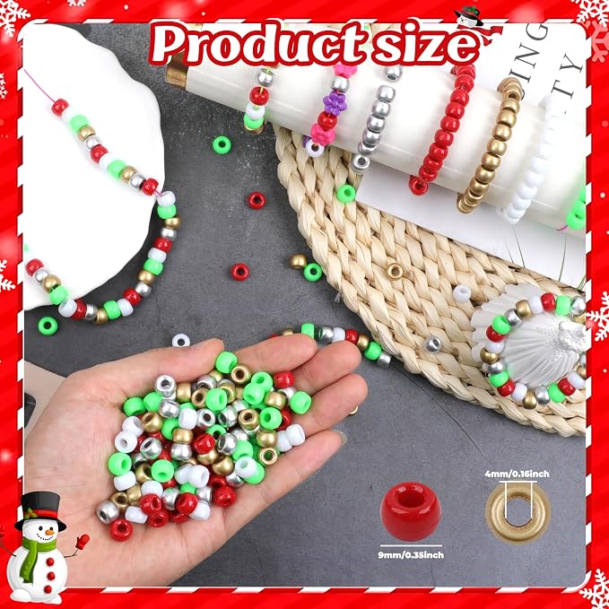 Pony Beads 1000 Pcs Plastic Beads - Image 3