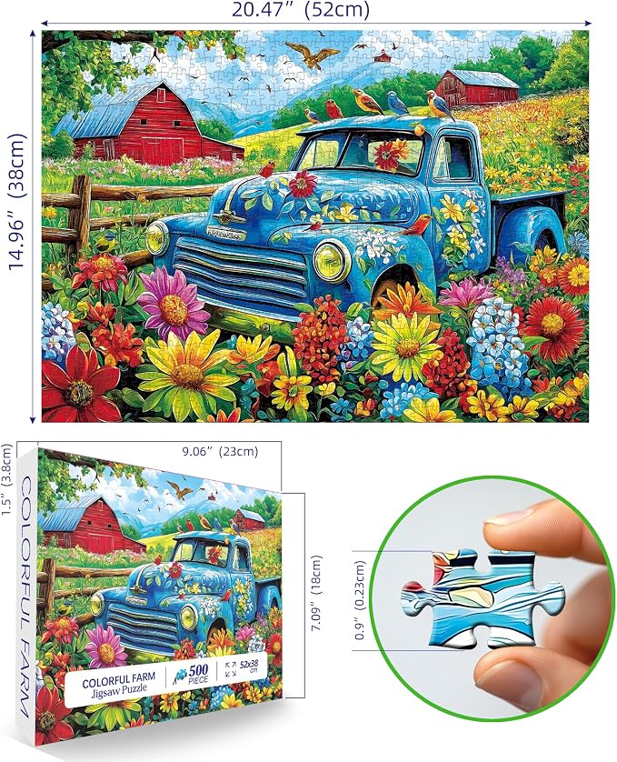 MINIWAN Flower Truck 500 Piece Puzzles - Image 2