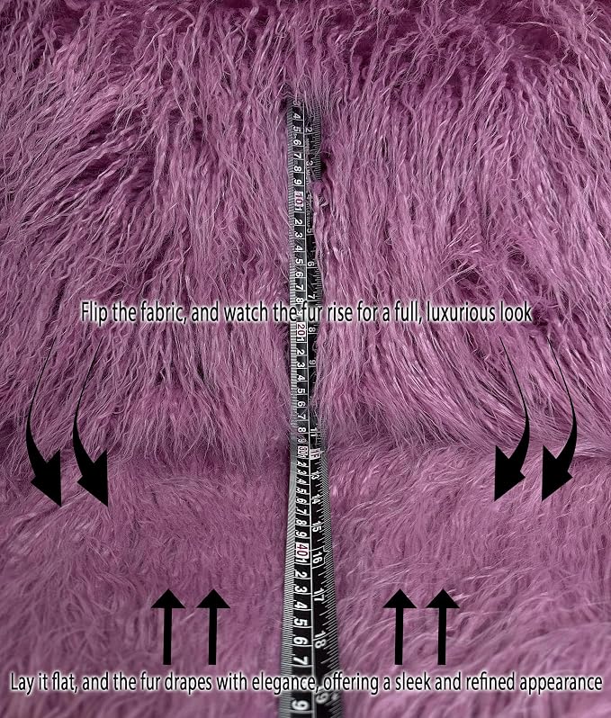 Fabric Empire 2.3oz Faux Fur Curly Yak Fabric 3.5" Long Pile Japanese Yarn/Sold - Image 2